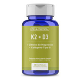 Vitamina K2 + D3 Fynutrition  4000 Ui Y 100mcg Mk7 - Cápsulas En Frasco De 30 Un.