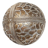 Esfera Decorativa De Resina Metalizada Diseños 7,5 Cm Set X4