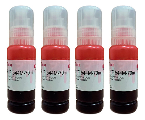4 Tintas Magenta Compatible Epson T544m L1110 L3110 544