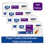 Toalha Interfolhada Excellence C/600 Folhas Quádruplas Elite