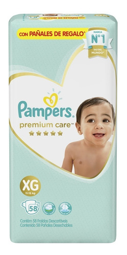 Pañales Pampers Premium Care Mensual Todos Los Talles - Pañalera Arenita