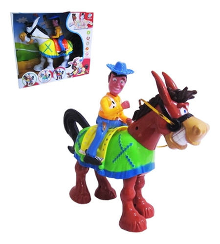 Cavalo Com Movimento Som Boneco Cartoon Electric Xerife Wood