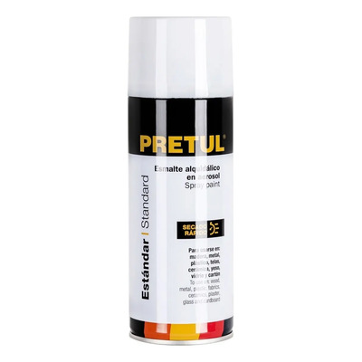 Pintura En Aerosol Bote Esbelto 400 Ml Pretul Secado Rapido Color Blanco mate | Envío gratis