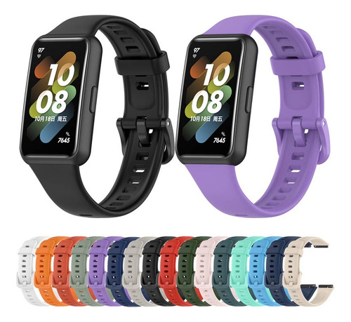 Malla Correa Para Reloj Huawei Band 7 Caja 1.47  Silicona