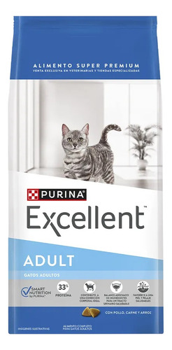 Alimento Excellent Adult Para Gato Adulto X 7.5 kg