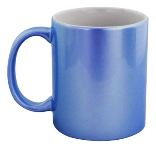 Taza Ceramica Perlada Azul Claro Sublimable Sublimar