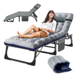 Cama Plegable Portátil Para Playa, Camping, Piscina Y Césped