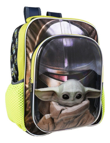 Mochila  Primaria Star Wars Mandalorian Bebe Joda  3d 100% Original 174621