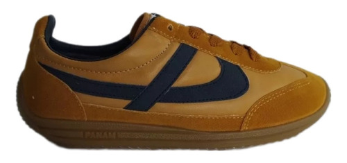 Tenis Panam Hombre-mujer Ocre Casuales 