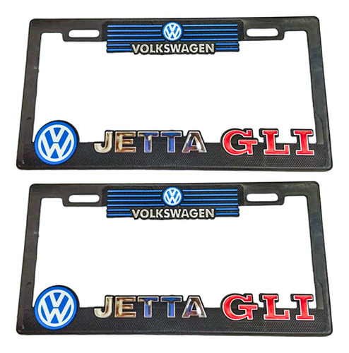  Portaplacas Premium Vw Jetta Juego 2 Piezas