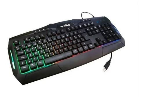 Teclado Gamer Weibo Wb 540 Retoiluminado Color Del Teclado Negro