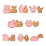 Set De Cortadores Con Sello Fondant Galleta Baby Shower Bebe