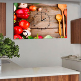 Cuadro Reloj Decorativo Cocina Grande (80x50 Cm)