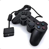 Controle Joystick Para Ps2 Com Fio Black Game, Premium
