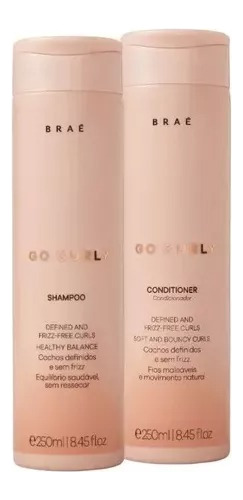 Braé Go Curly Shampoo Condicioandor Cachos Sem Frizz 2x250ml