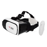 Óculos De Realidade Virtual 3d Vr Box Com Controle Bluetooth