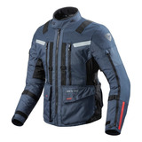 Campera Moto Revit Sand 3 Cordura Azul + Negro Bamp Group