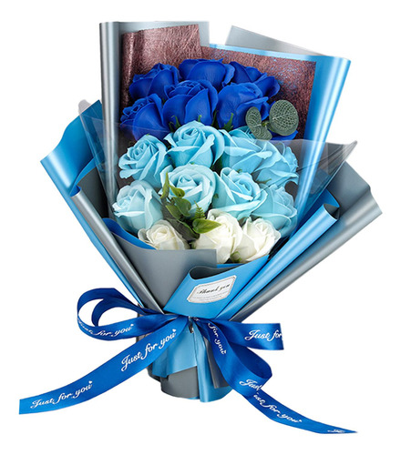 Ramo De Flores De Rosas De Jabón, Arreglos Florales Azul