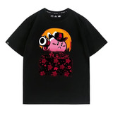 Camiseta De Manga Corta Creative Kirby Cos Cowboy Pistola