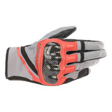 Guante Alpinestars Chrome (gris Ceniza/negro/rojo