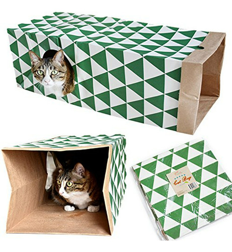 Túnel De Papel Para Gatos Y Conejos: Casa Plegable Para Masc