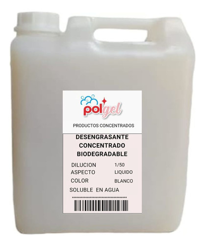 Desengrasante Industrial Concentrado (1/50) X5l
