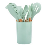 Kit 12 Peças Utensílios Cozinha Silicone Talher Decoração