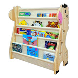 Rack Para Livros Infantil, Standbook Montessoriano Girafa G