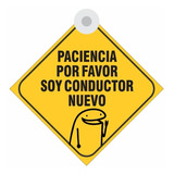 Aviso Letrero Aprendiz Conductor Carro Personalizado X 2und