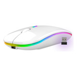 Mouse Sem Fio Branco Recarregável Bluetooth Wireless