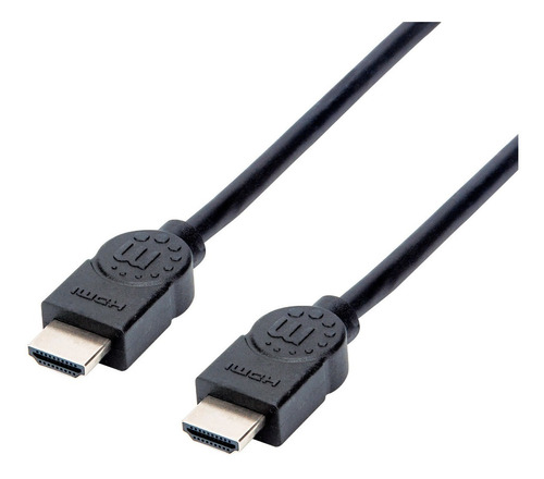 Cable Hdmi Negro Alta Velocidad M M 4k Blindado 1,5 M Manhat