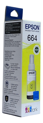 Refil Tinta Epson Original 664 70ml L375 L380 L395 L395 L396