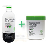 Shampoo Argán Obopekal+crema Reparación Profunda 1000ml Pack