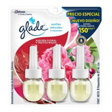 3 Repuestos Aromatizante Glade Floral Frutos Rojos 21ml C/u