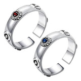 2 Anillos De Castillo Móviles Abiertos For Hombre Y Mujer.