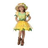 Vestido De Festa Junina Infantil Espiga De Milho 2 Á 10 Anos