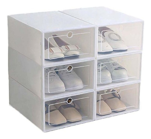 Caja Organizadora Zapatos Estantería Apilable Calzado X6