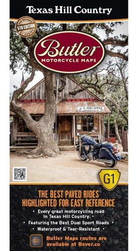 Butler Mapas G1 texas Hill Motocicleta Mapa 