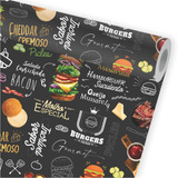 Papel De Parede Cozinha Fast Food Burguer Kit 02 Rolos A501