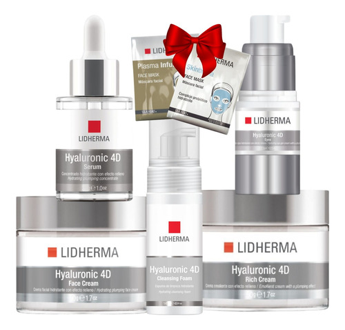 Combo Kit Antiarrugas Hombre Lidherma Hyaluronic 4d Antiage