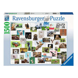 Rompecabezas Ravensburger 1500 Collage Animales Divertidos