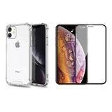 Capa Anti Impacto Compatível iPhone 11 6.1 + Película 3d Cor Transparente Liso