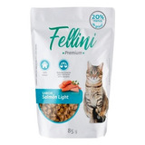 Snack Húmedo Gatos Sabor Salmón Light Fellini 85gr