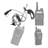 Fone Com Ptt E Fio De Nylon Para Walkie Talkie Baofeng