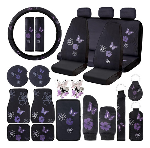 Juego Completo De 24 Fundas De Mariposa Para Asiento De Auto