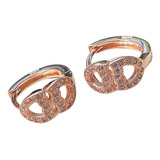 Aro Plata 925 Rose Argollas Cubic Pave Arpl533 Italy Lucio