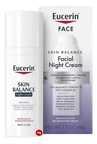 Eucerin Skin Balance Crema Hidratante Facial De Noche 48g