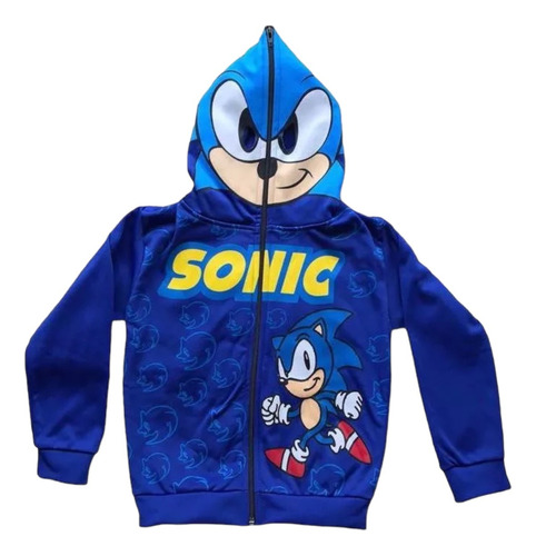 Jaqueta Moletom Blusa De Frio Casaco Sonic Infantil