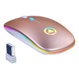 Ratón Inalámbrico Recargable Con Luz Led 2.4ghz Usb 1600dp