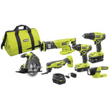 Kit De Herramientas Eléctricas Ryobi De 18 V, Inalámbricas